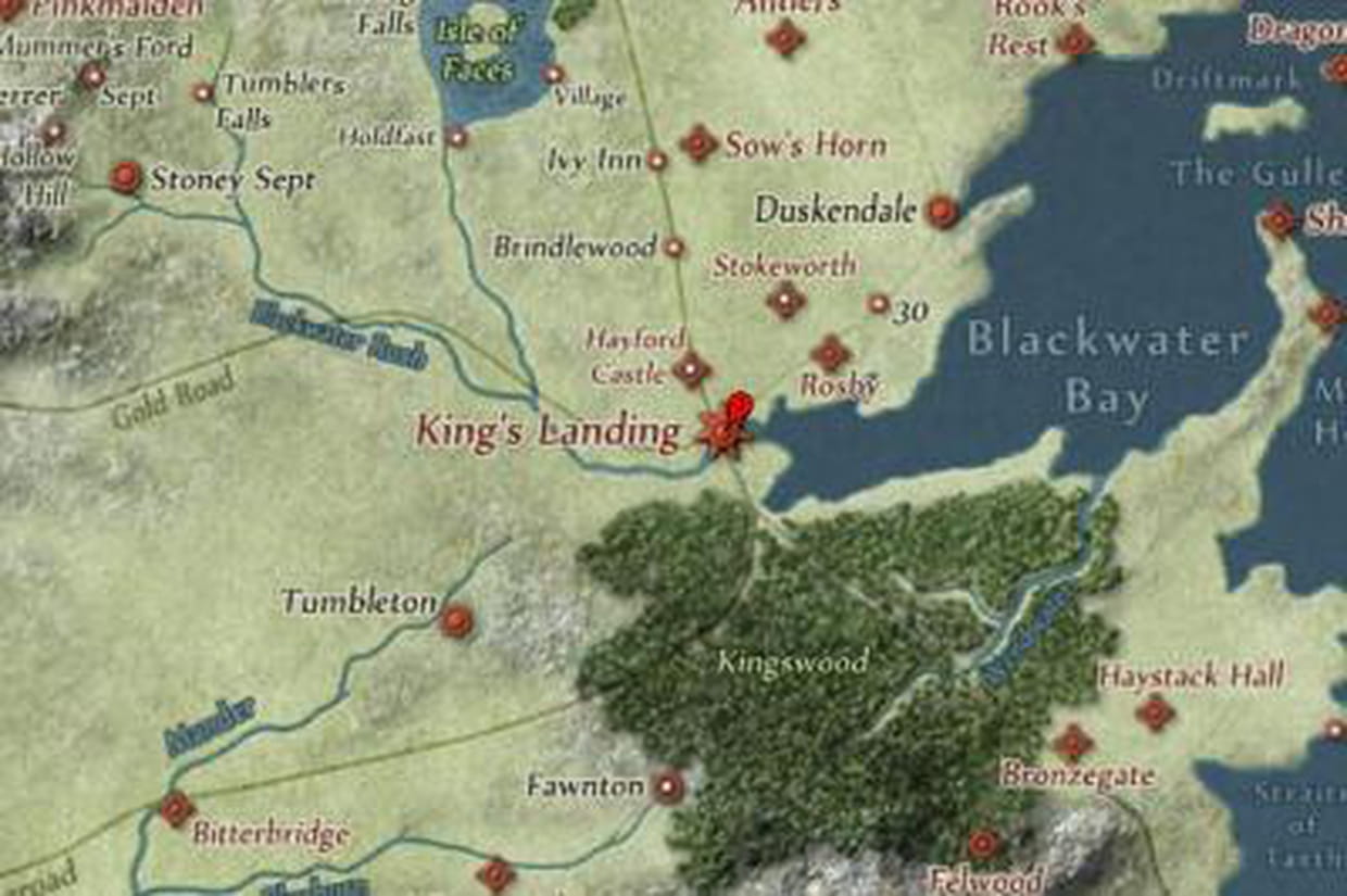 Game of Thrones la carte interactive pour s
