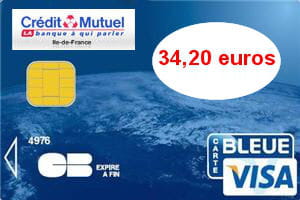 la carte visa du crédit mutuel est facturée 40 euros en débit différé.