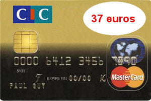la carte mastercard du cic est facturée 45 euros en débit différé.