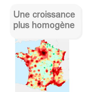 evolution de la densité, en habitants par km2 par an.