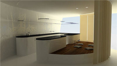cuisine d'un des appartements luxueux d'aircruise