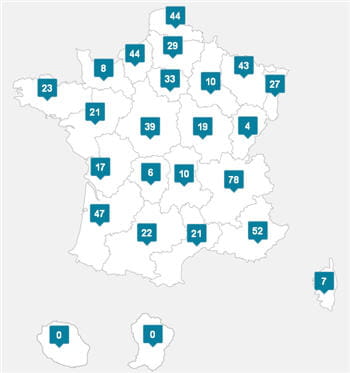 la répartition des sites seveso en france.