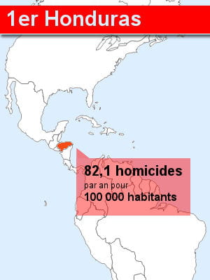 le honduras arrive en tête de notre classement des pays comptabilisant le plus