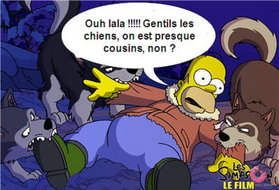 homer se trouve dans une mauvaise posture.