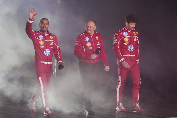 Lewis Hamilton en rouge, bienvenue en 2025 !