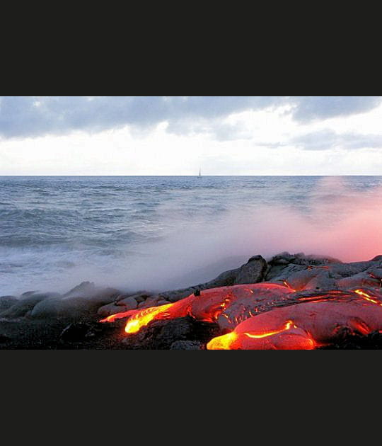 Une &icirc;le volcanique active