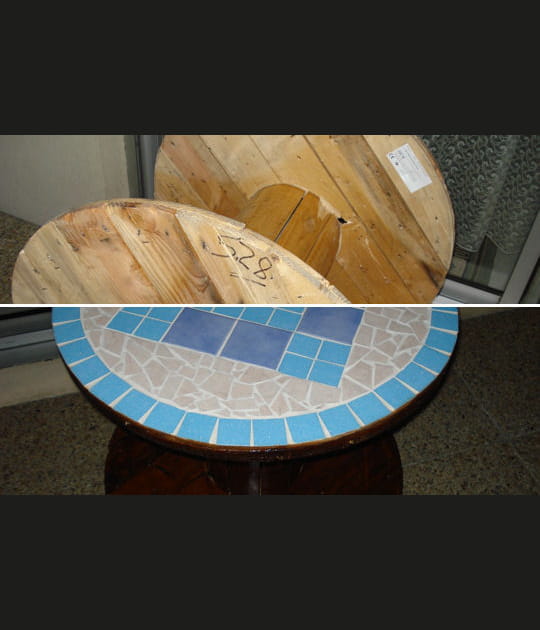 La table faite avec un touret