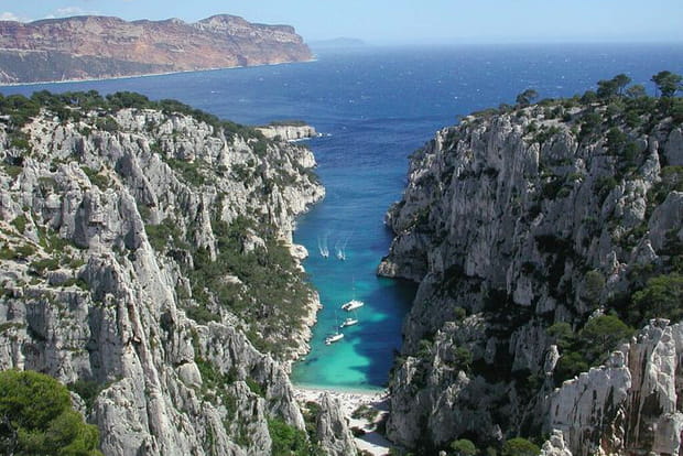 La calanque d'En-Vau à Marseille (Bouches-du-Rhône)
