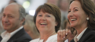 laurent fabius, martine aubry, ségolène royal. 