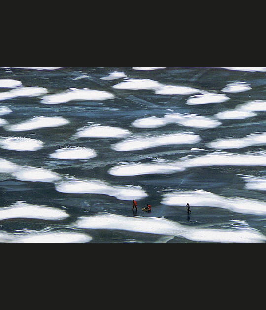P&ecirc;cheurs sur la glace