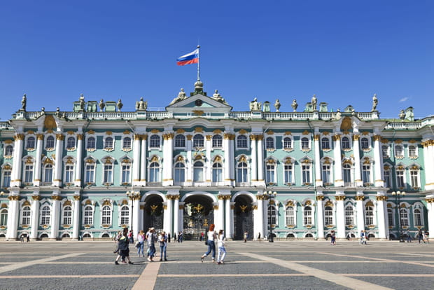 Le musée de l'Ermitage, à Saint-Pétersbourg