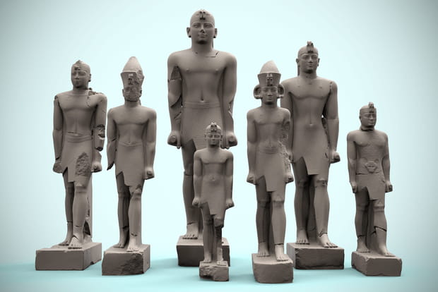 Statues des 5 pharaons Napata