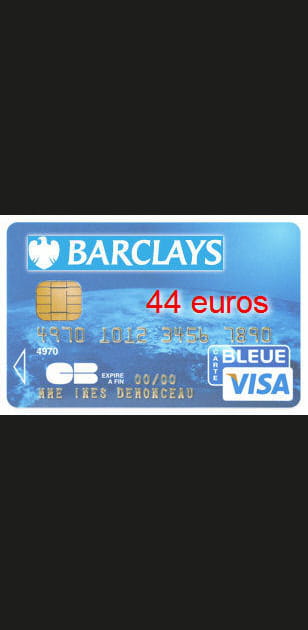 31e&nbsp;: Barclays avec une Visa classic &agrave;&nbsp;44&nbsp;euros