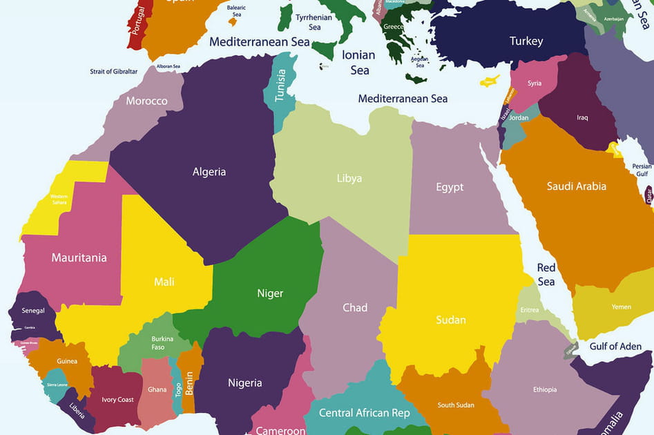 Les fronti&egrave;res rectilignes de l'Afrique