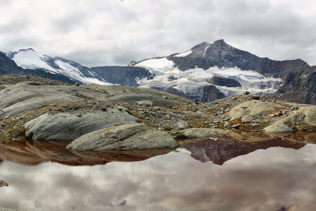 Le lac et glacier du Grand Méan