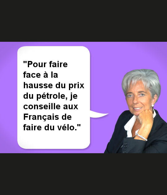 Christine Lagarde p&eacute;dale...