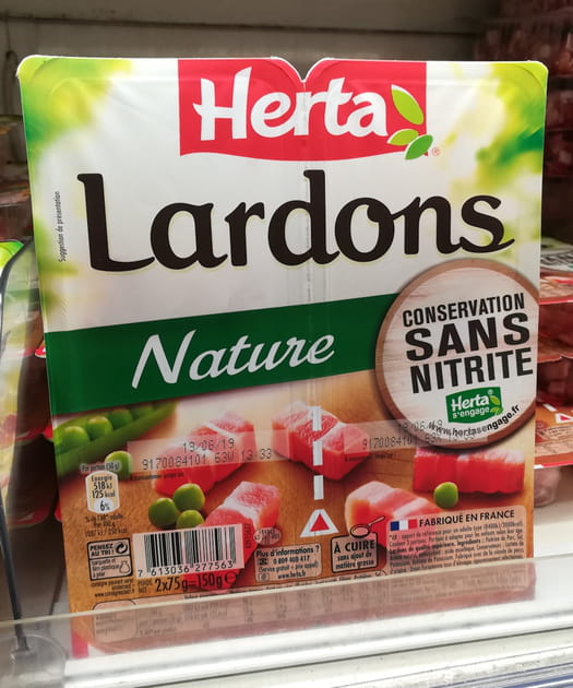 Lardons nature Herta&nbsp;: note Nutri-Score &quot;E&quot;