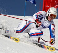 skieur en action. 