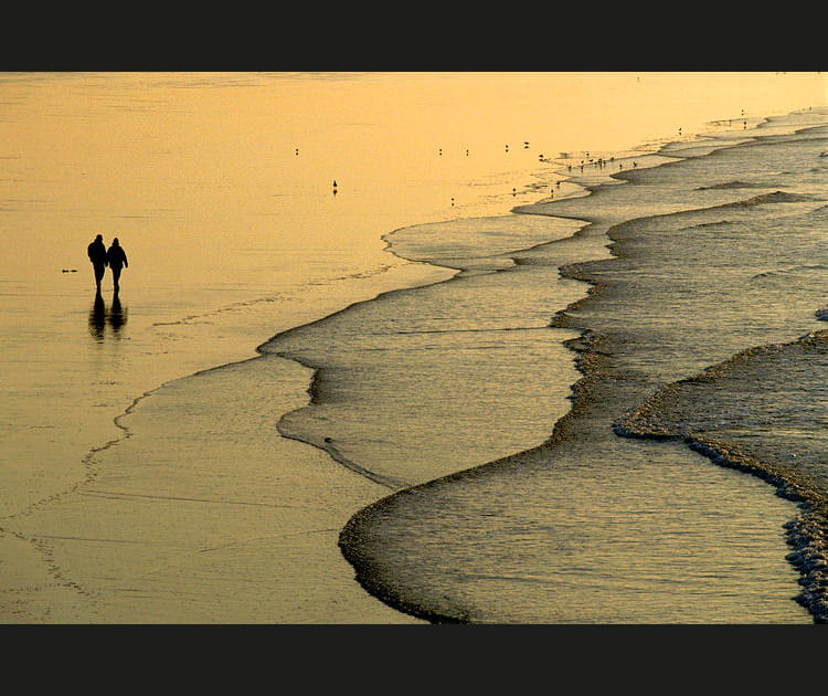 Main dans la main &agrave; mar&eacute;e basse