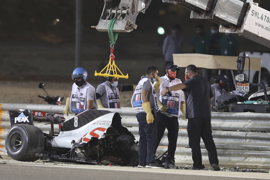 Le pilote de F1&nbsp;Romain Grosjean... miracul&eacute;