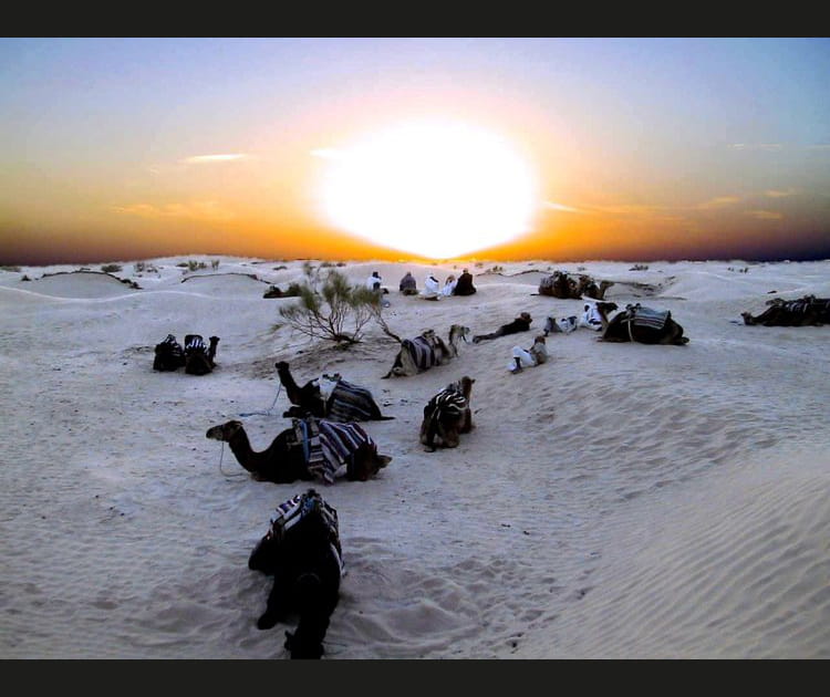 Le coucher de la caravane