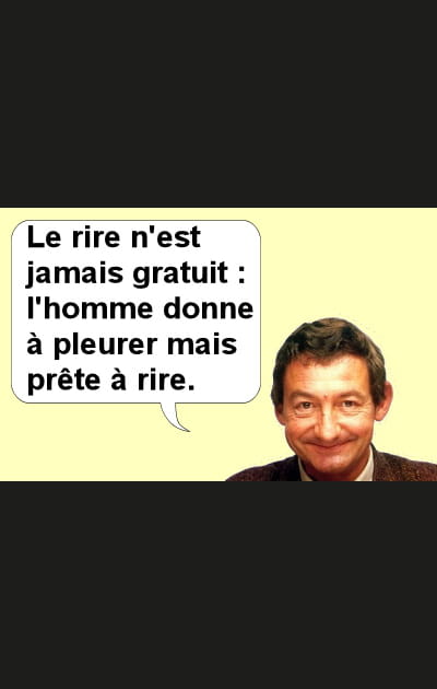 L'homme pr&ecirc;te &agrave; rire