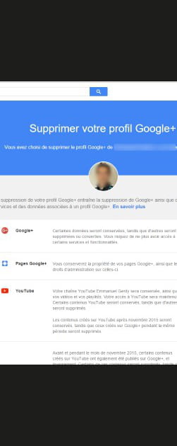 Fermez votre compte Google+