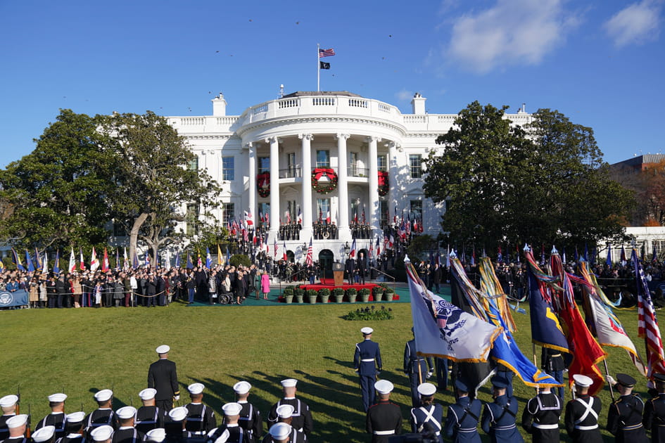 C&eacute;l&eacute;brations &agrave; la Maison Blanche pour la France