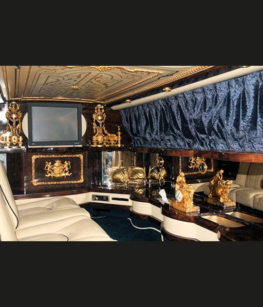 Int&eacute;rieur de la Rolls-Royce Sylver Seraph Limousine