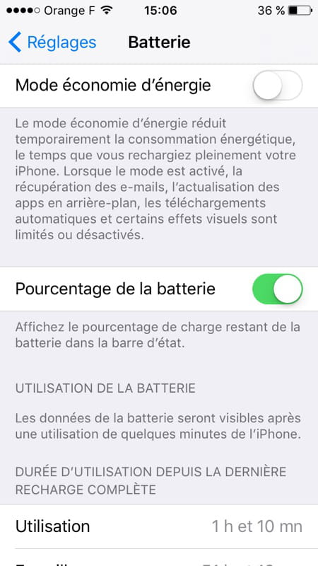 iPhone 5s : Afficher le niveau de la batterie en pourcentage - Paperblog