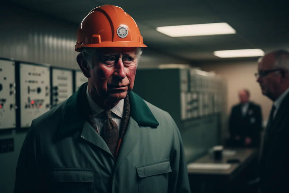 Si Charles III n'avait pas &eacute;t&eacute; roi mais... Ouvrier - Image IA