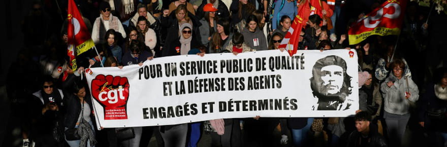 Gr&egrave;ves dans la fonction publique: des dizaines de milliers de manifestants, les profs en t&ecirc;te