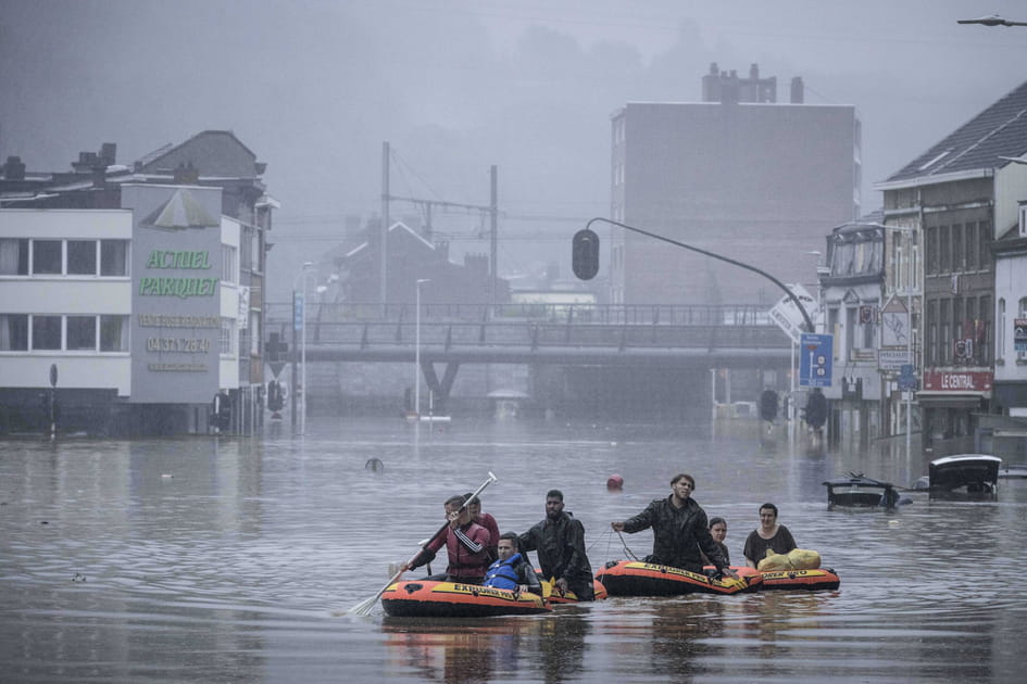 Les images des inondations en Allemagne et en Belgique