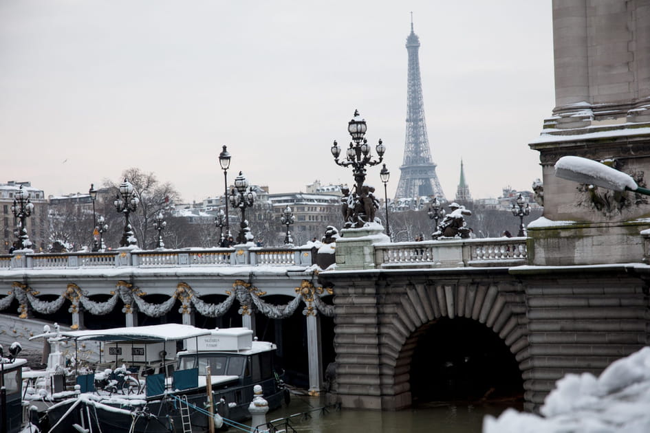 Les images de la neige &agrave; Paris et en France