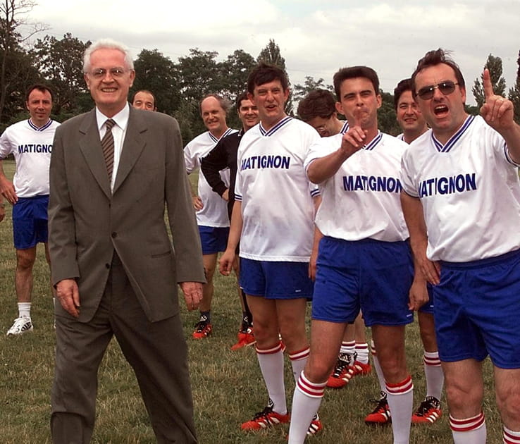 Manuel Valls avec le FC Matignon