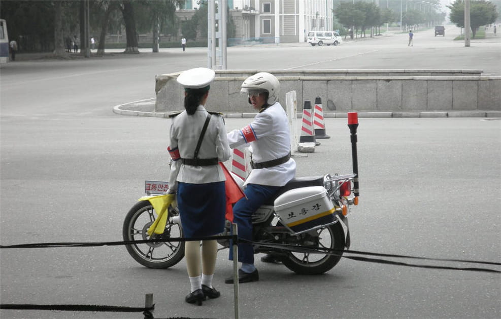 Le centre de Pyongyang, vide