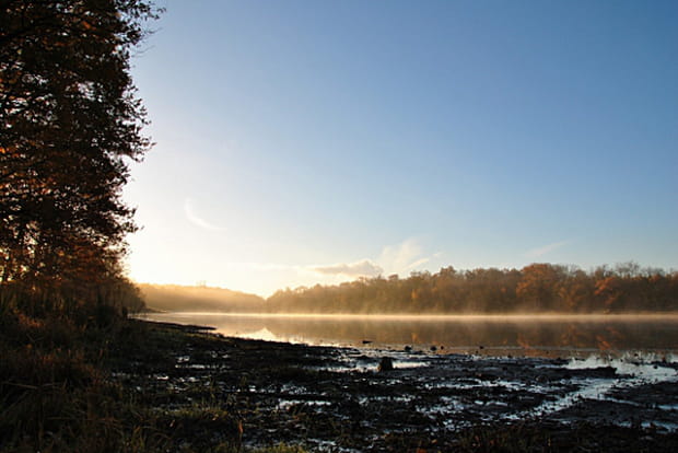 Soleil levant sur la Dombes