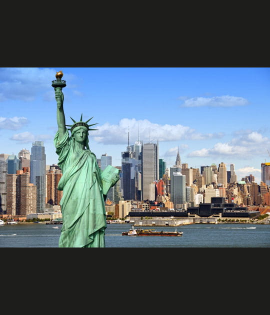 La Statue de la Libert&eacute; &agrave; New York