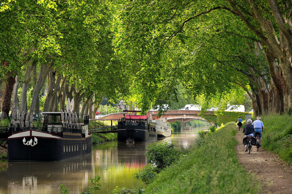 Le canal du Midi &agrave; v&eacute;lo