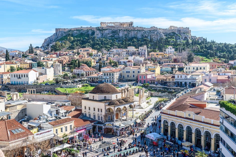 Ath&egrave;nes, en Gr&egrave;ce