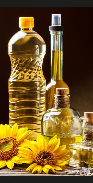 L'huile d'olive en flacon
