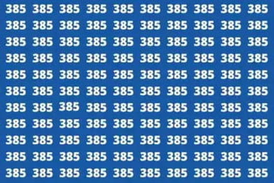 Parviendrez-vous à trouver l'unique numéro 335 en seulement 10 secondes ? Ce test optique va mettre votre vision à l'épreuve