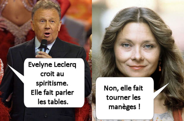 Les manèges d'Evelyne Leclercq raillés par Bouvard et Méril