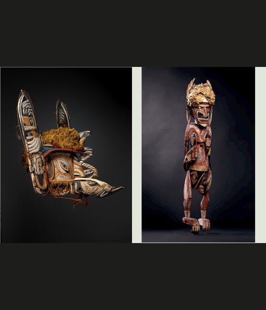 Masque-poisson et figure f&eacute;minine
