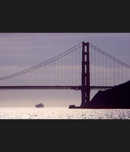 Golden Gate au couchant