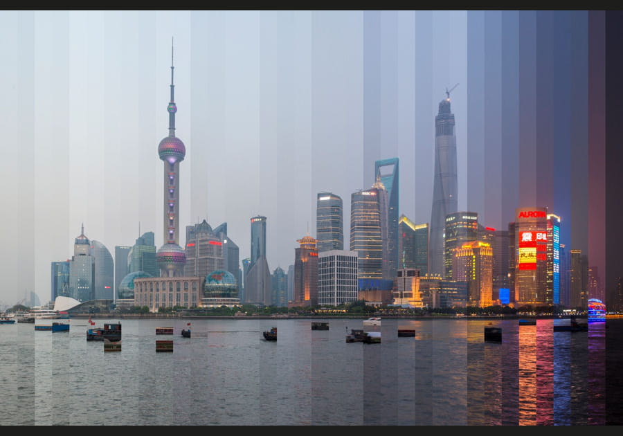 La skyline futuriste de Shanghai