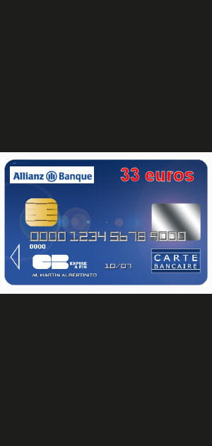 13e&nbsp;: Allianz banque avec une carte bleue Visa &agrave; 33&nbsp;euros&nbsp;par&nbsp;an