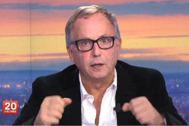 fabrice luchini face caméra, s'adresse aux téléspectateurs et aux salariés de