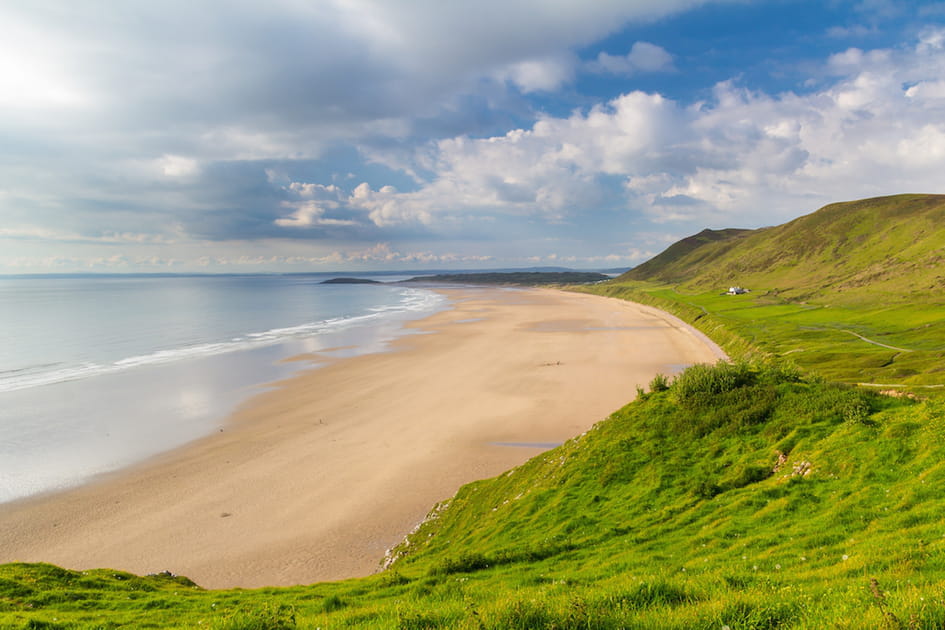 La baie de Rhossili au Pays de Galles
