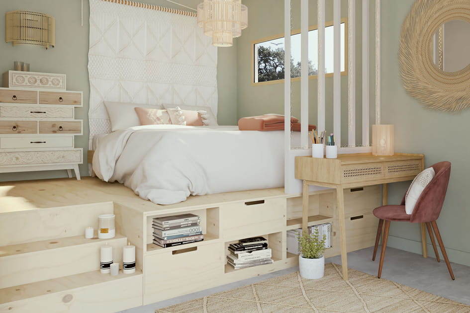 Jouer sur les hauteurs pour s&eacute;parer les espaces